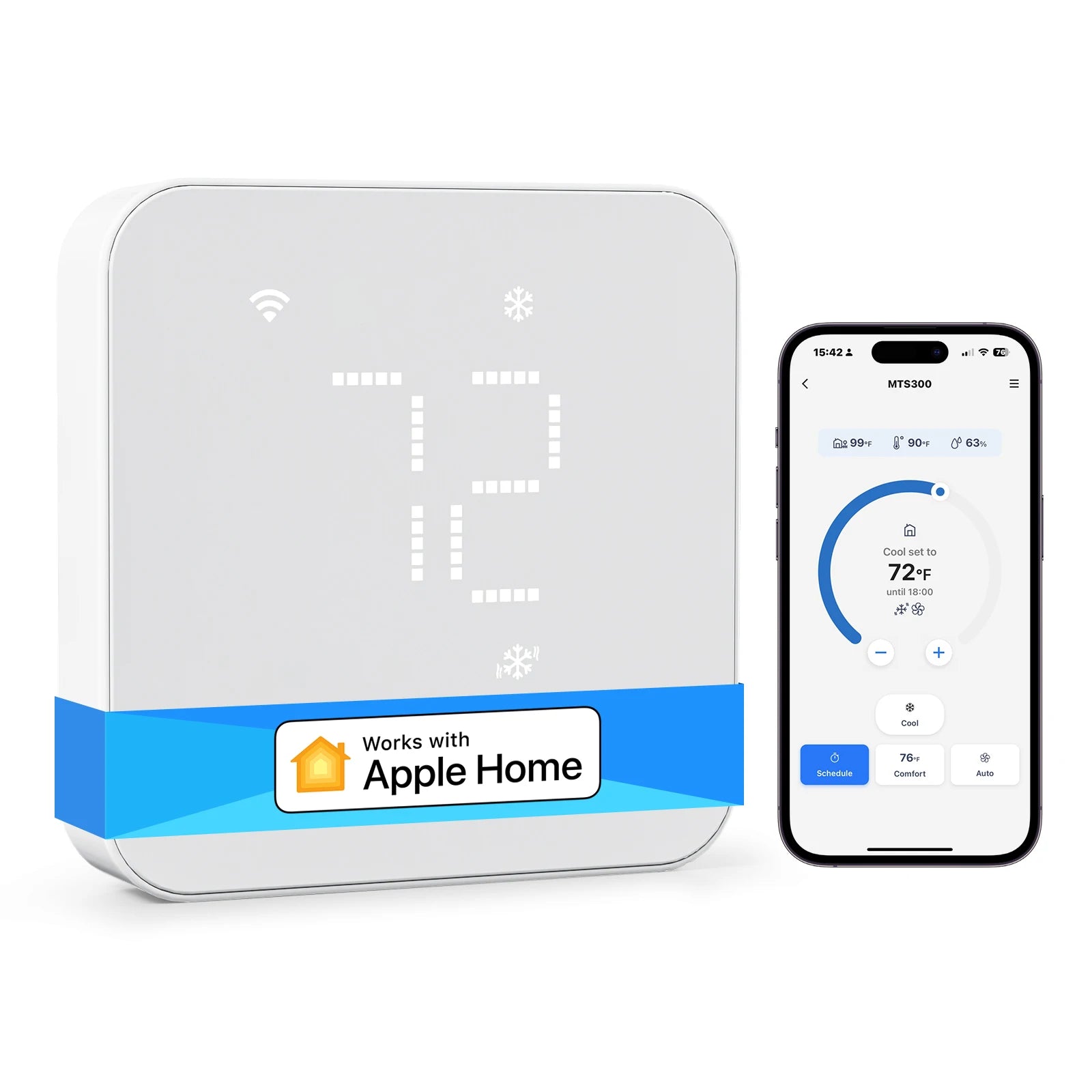 Meross Matter Smart US Wi-Fi Thermostat Compatible