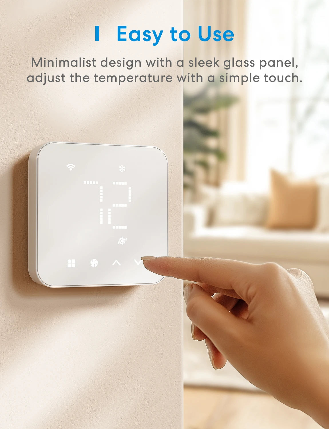 Meross Matter Smart US Wi-Fi Thermostat Compatible