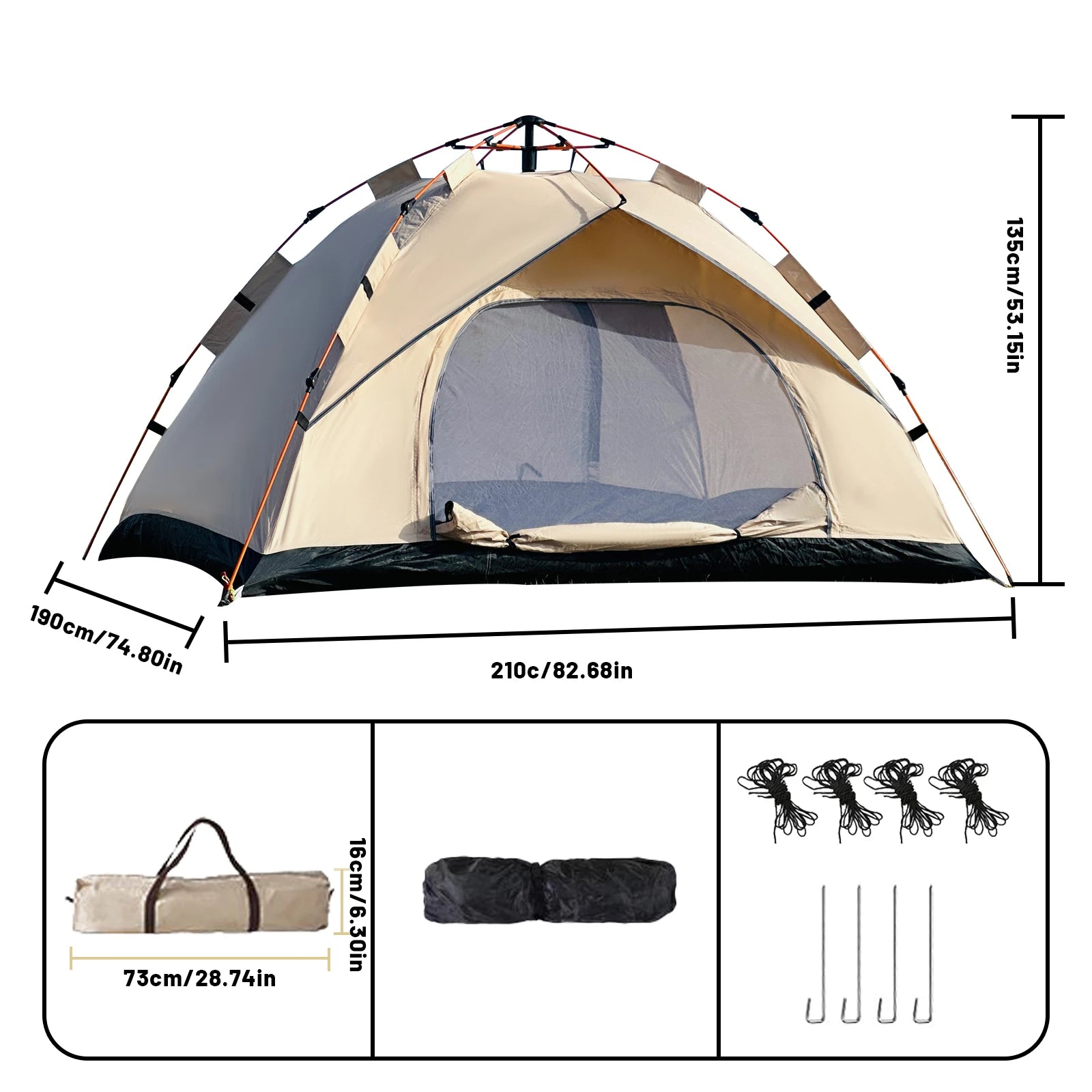 2-4 Person Camping Windproof Tent