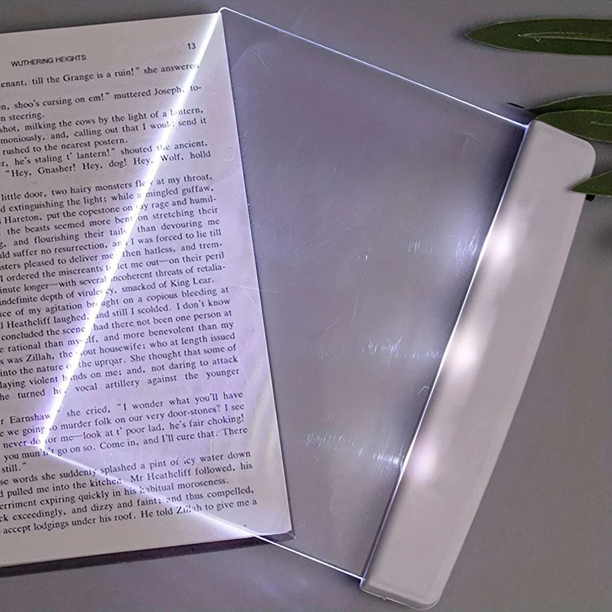 1pc LED Book Light Eye Caring Flat Plate Panel Bookmark Light Portable Study Tools Night Vision Reading Lighting