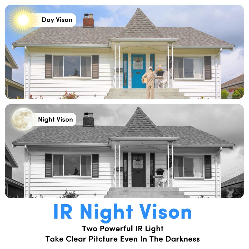 Kangaroo smart doorbell camera+chime, HD wide-angle