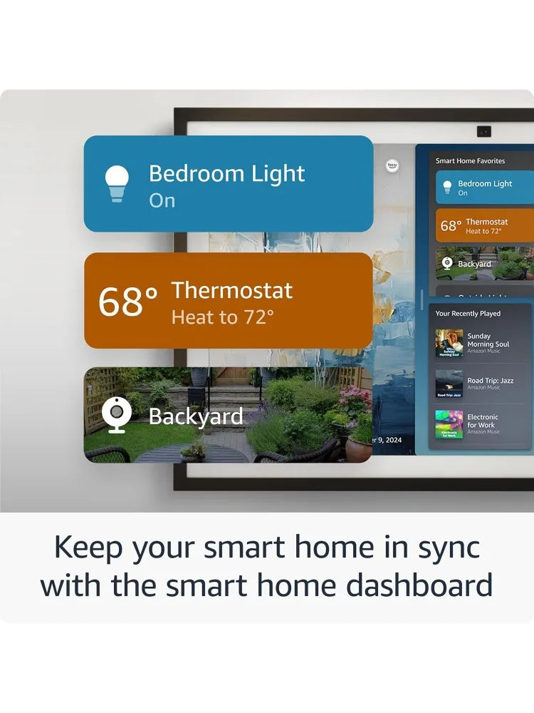 All-new Amazon Echo Show 15 | A stunning HD 15.6" smart kitchen TV for home organization with Alexa