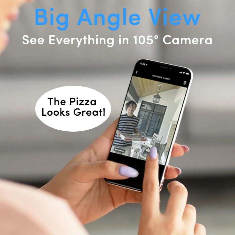 Kangaroo smart doorbell camera+chime, HD wide-angle