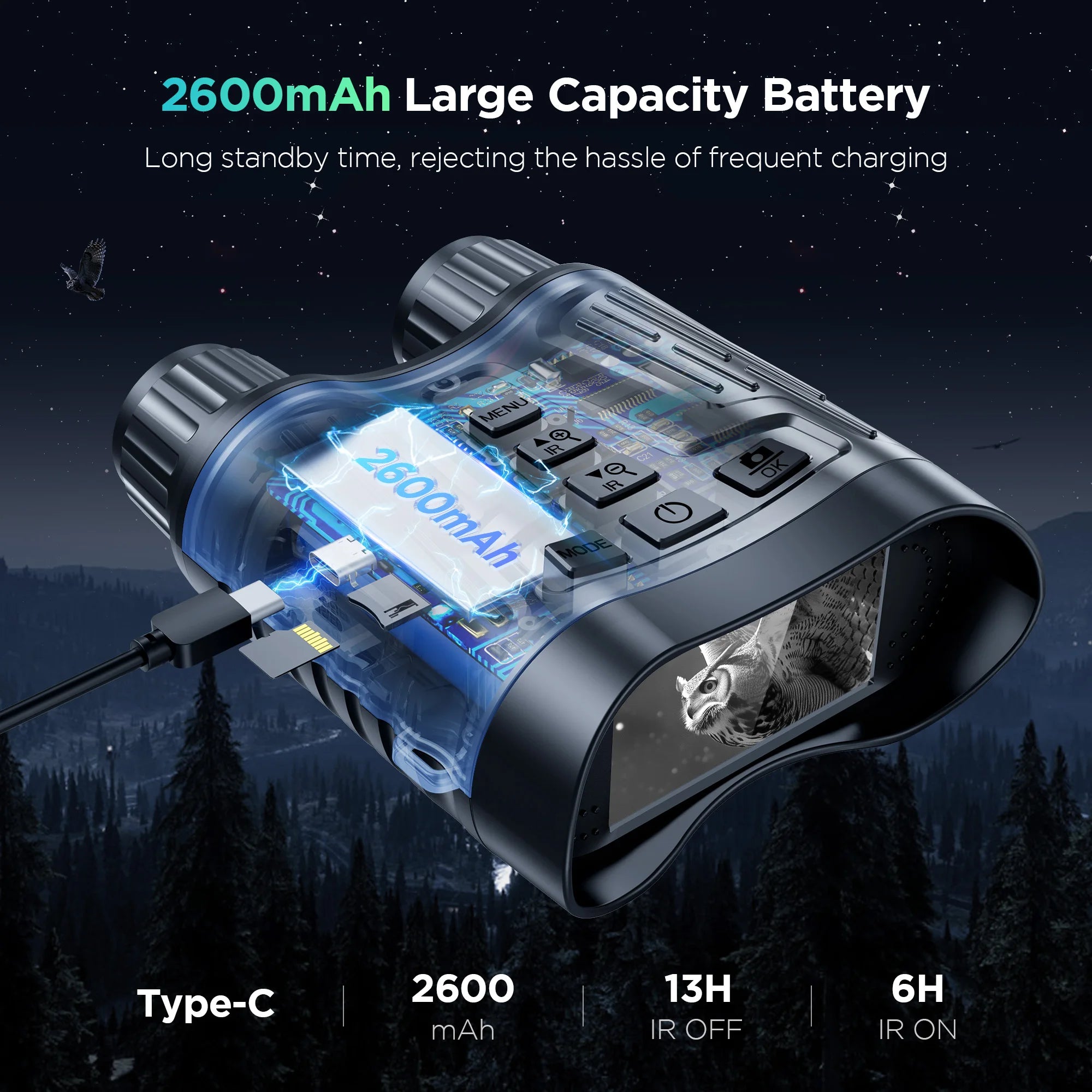 Night Vision Binoculars 8X Digital Zoom