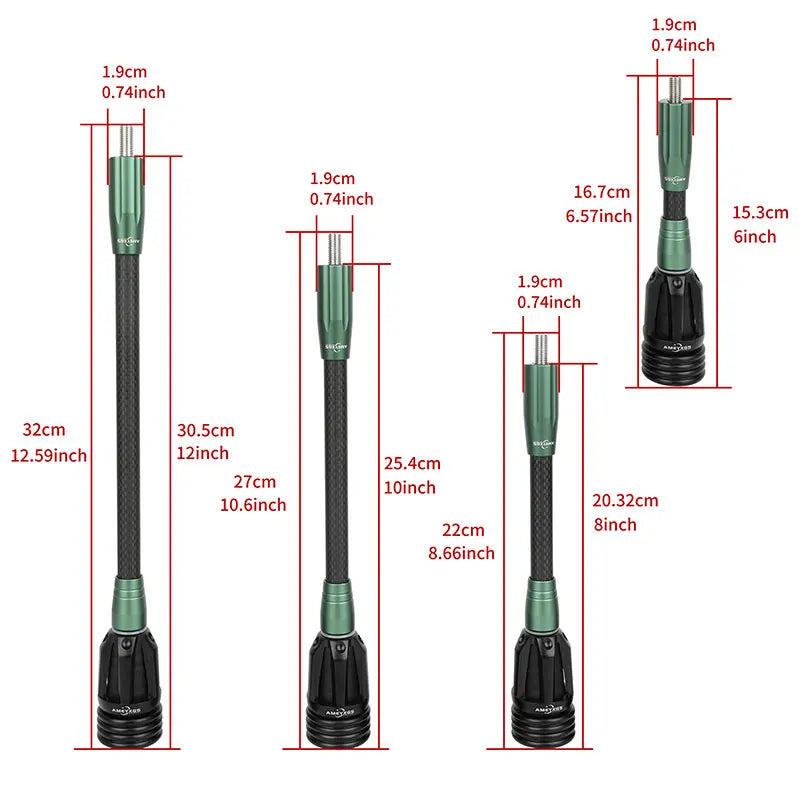3k Carbon Balance Bar 6/8/10/12inch Bow Stabilizer Rod
