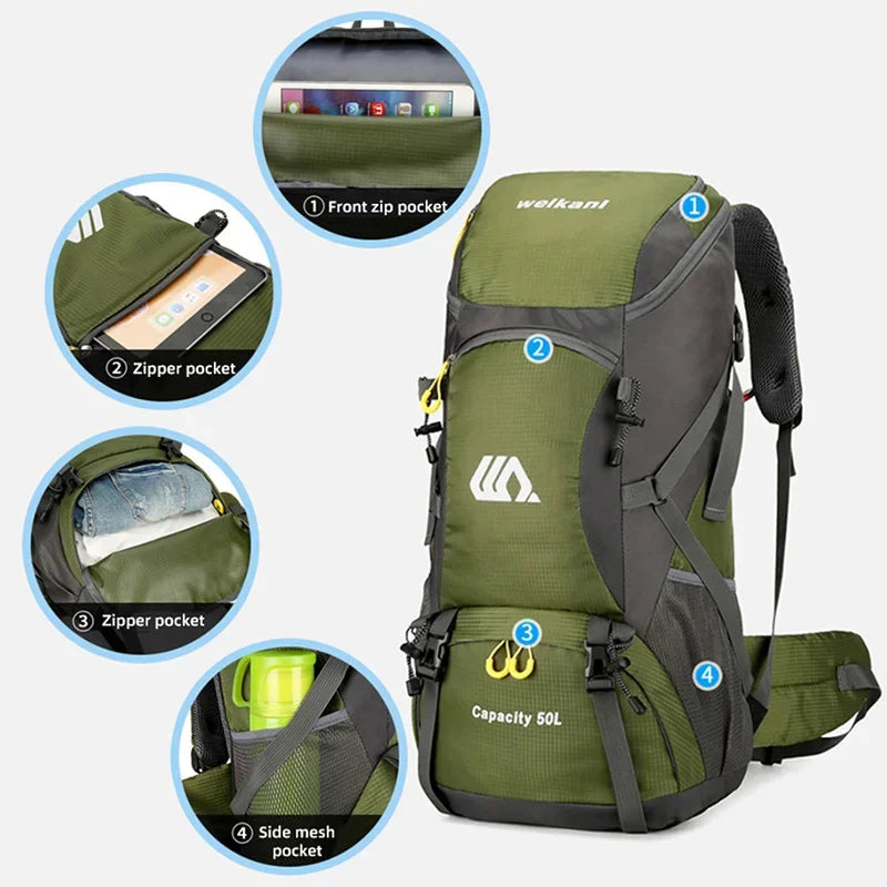 50L Large Travel Backpack