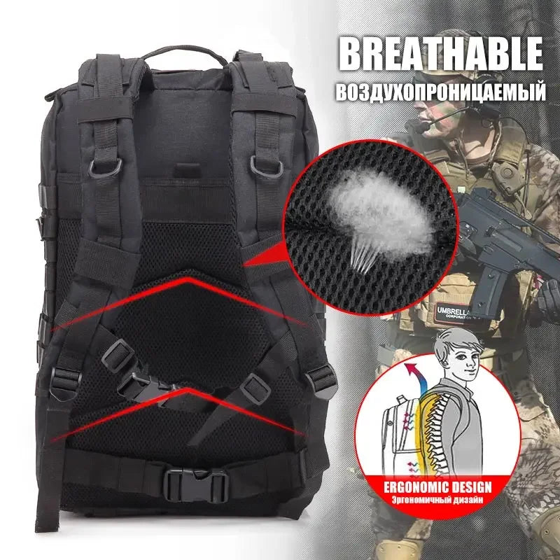 50L Man Tactical Backpacks Outdoor Traveling Bags