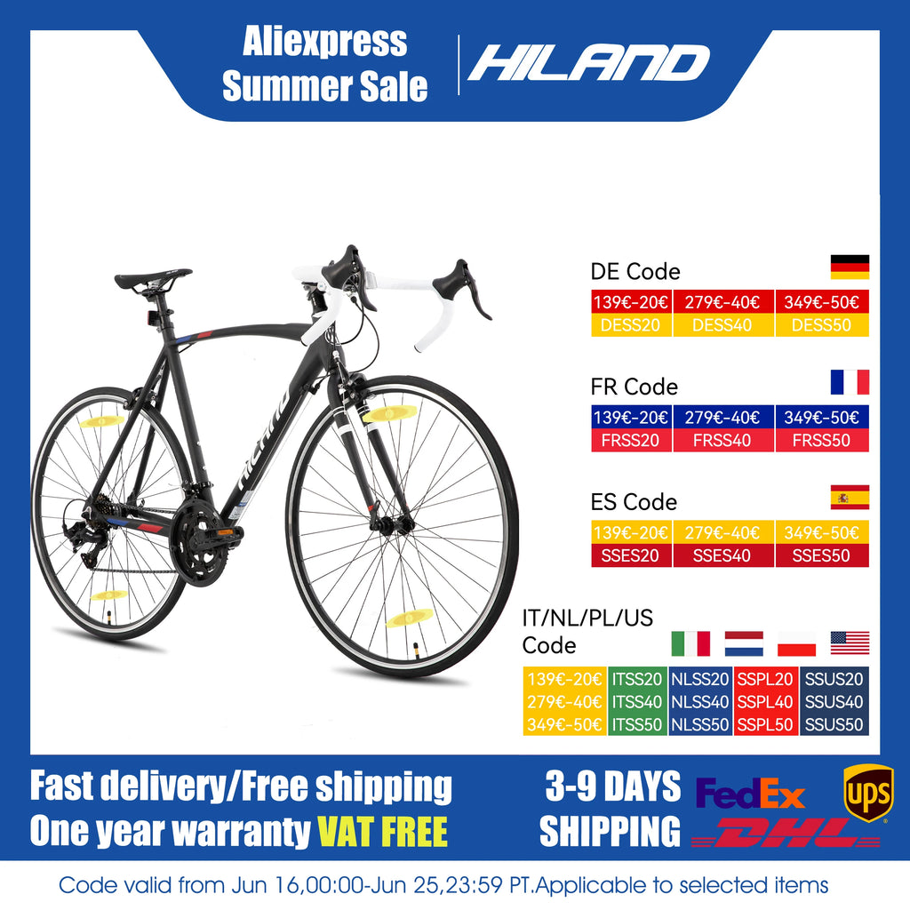Hiland 700c road bike, 14 speeds, lightweigh