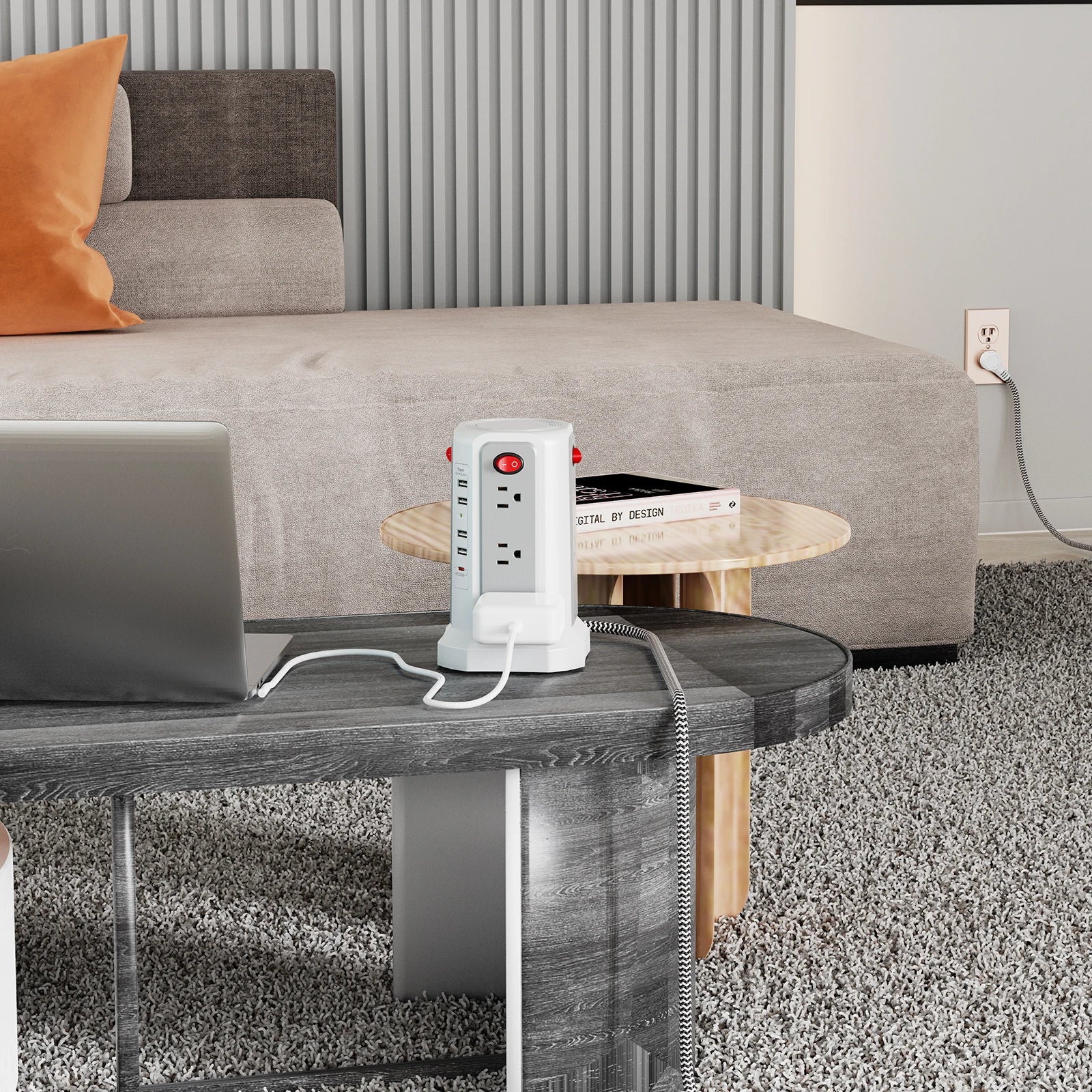 American Tower braided extension cord plug-in