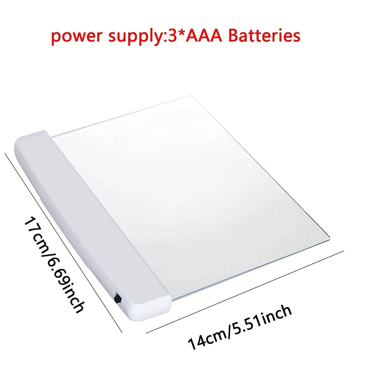 1pc LED Book Light Eye Caring Flat Plate Panel Bookmark Light Portable Study Tools Night Vision Reading Lighting